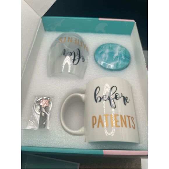 Before Patients After Patients Gift Package Set Mug, Wine Glass, Candle, Key Cha - Picture 4 of 8